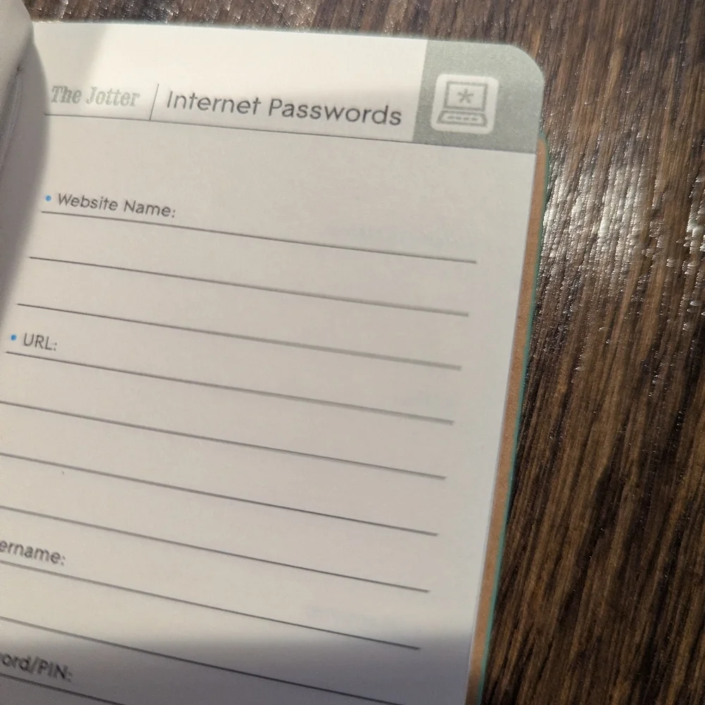 Teal Password book‎